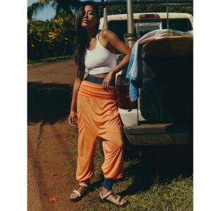 Free People Orange Track Pants